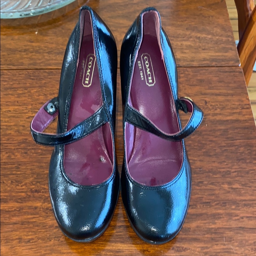Coach Black Mary Jane Heels